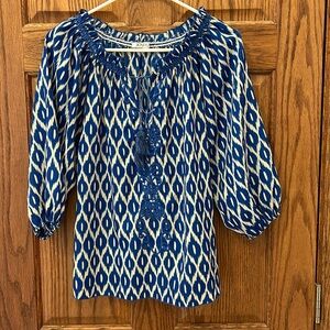 Joy Joy Boho embroidered tunic top blouse size XS